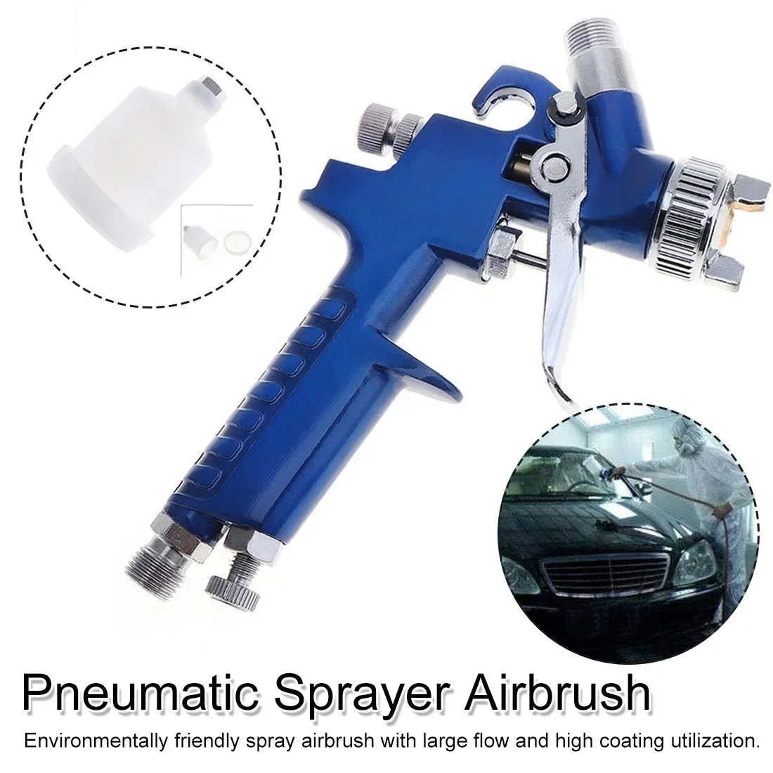 Air Spray Gun H-2000A Professional 1.0mm Nozzle 125ml Mini Pneumatic Spray Gun For Car Painting Repair Pneumatic Spray gun
