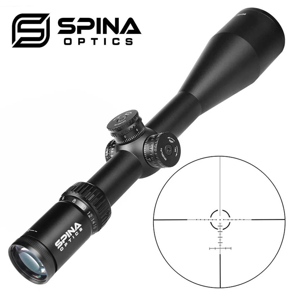 Spina Optics 6-36X56 SF Hunting Riflescope Mil Dot Reticle Scope with Side Parallax Turret Lock Reset Tactical Optical Sight