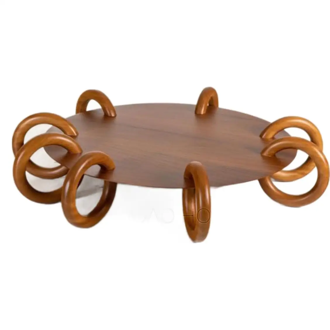 

French retro, solid wood personalized dining chair Internet celebrity coffee table round table