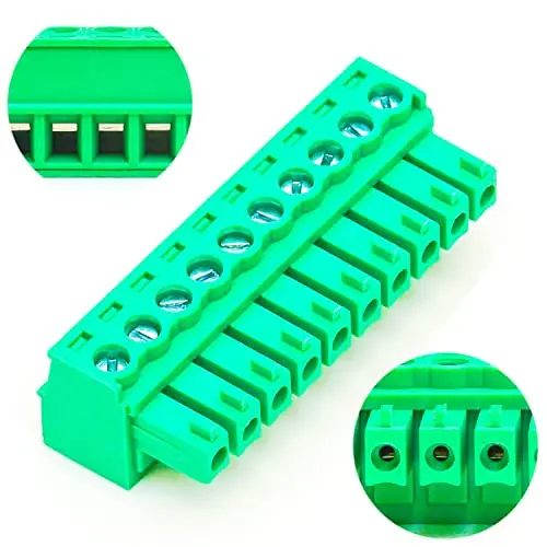 

3.5mm 10 Pin Phoenix Connector PCB Screw Terminal Block Connector (4Pcs 3.5M-10Pin)