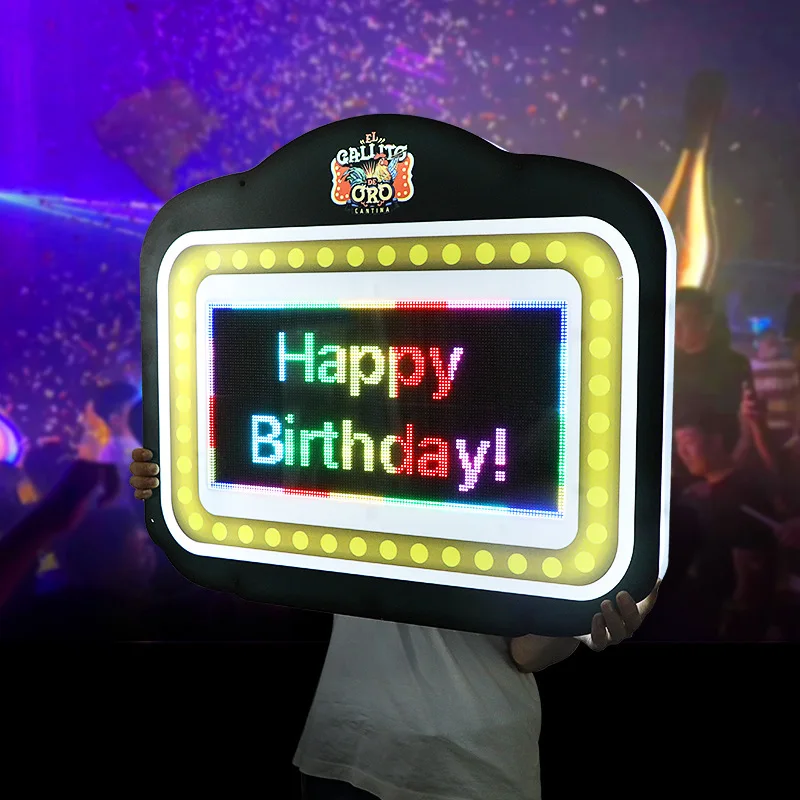 

Bar night KTV luminous acrylic hand placard wine atmosphere props LED scrollable subtitles screen light sign