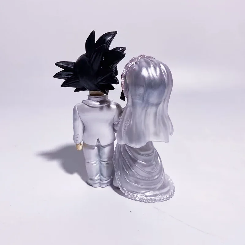10 CENTIMETRI Anime Dragon Ball Z Son Goku Figura Modello Giocattolo ChiChi Marry Modello Carino Giocattolo Collezione Regalo Goku Aciton Figura Auto Ornamenti