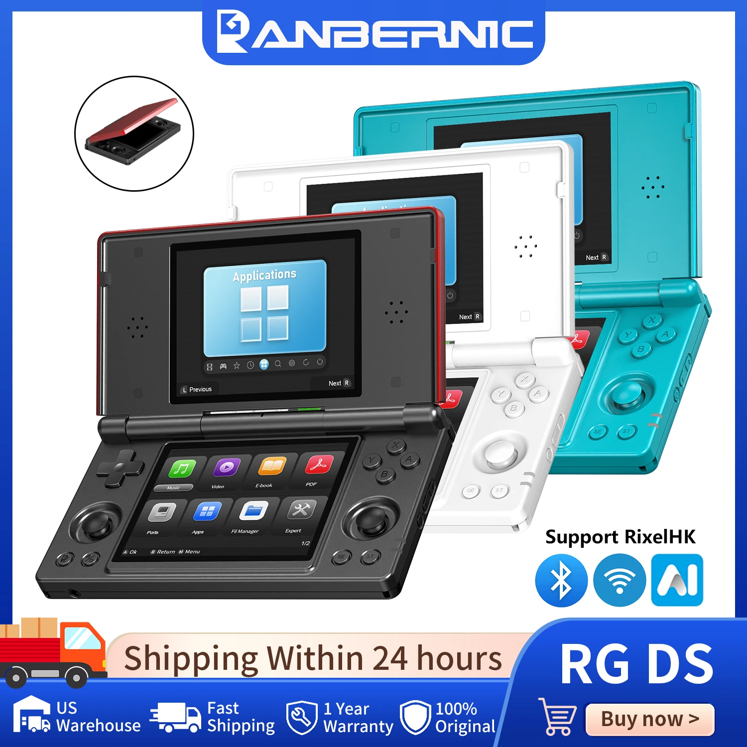 Party Games Android - Anbernic RG DS Flip Retro Handheld-Spielkonsole
