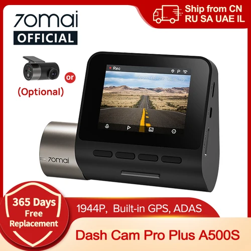 70mai Pro Plus Dash Cam A500S 1944P 70mai cámara DVR para coche GPS ADAS 140FOV 24H Monitor de estacionamiento 70mai Pro Plus A500S