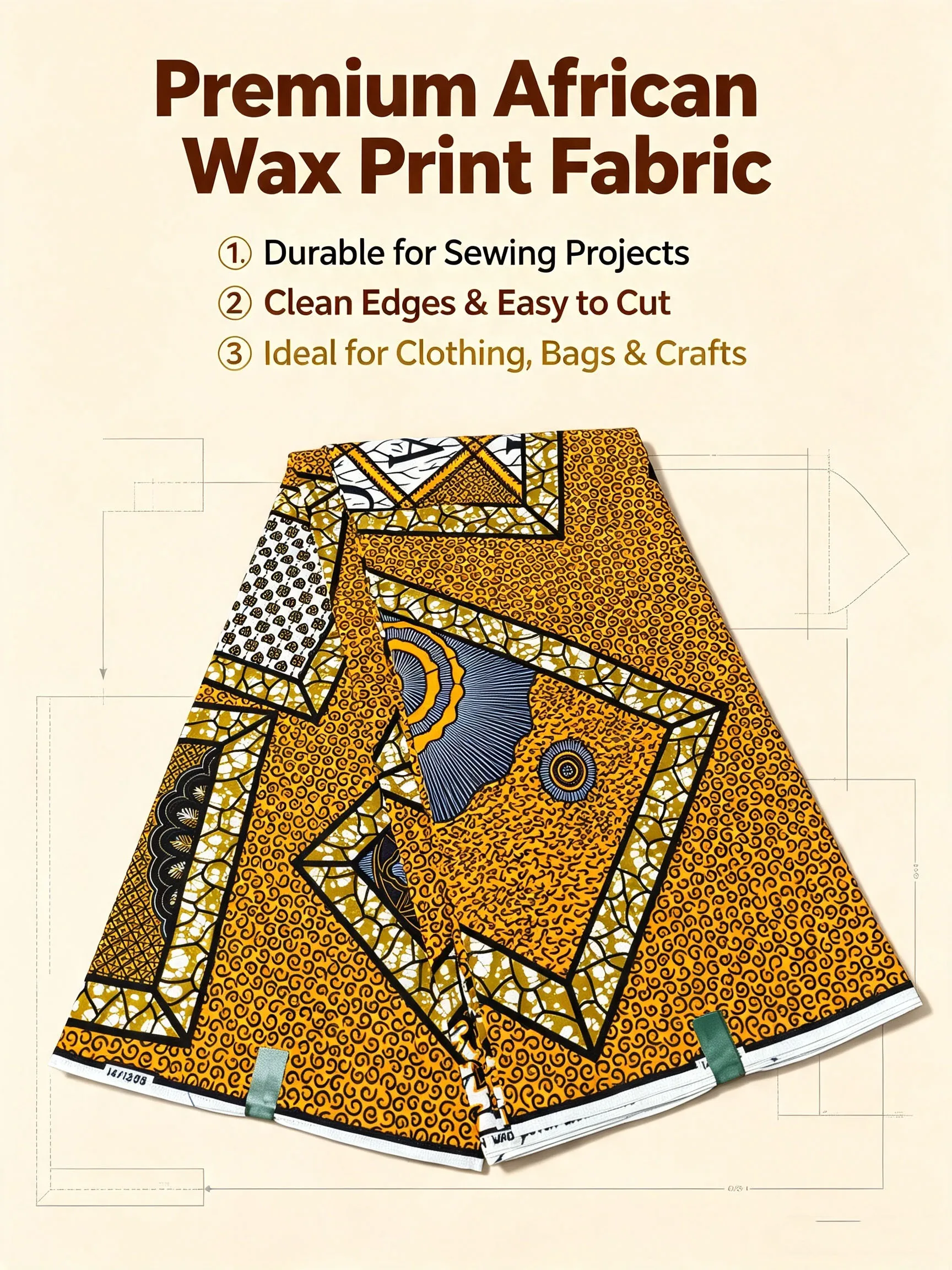 Dutch Style African Wax Print  - Sewing Batik 评论和价格