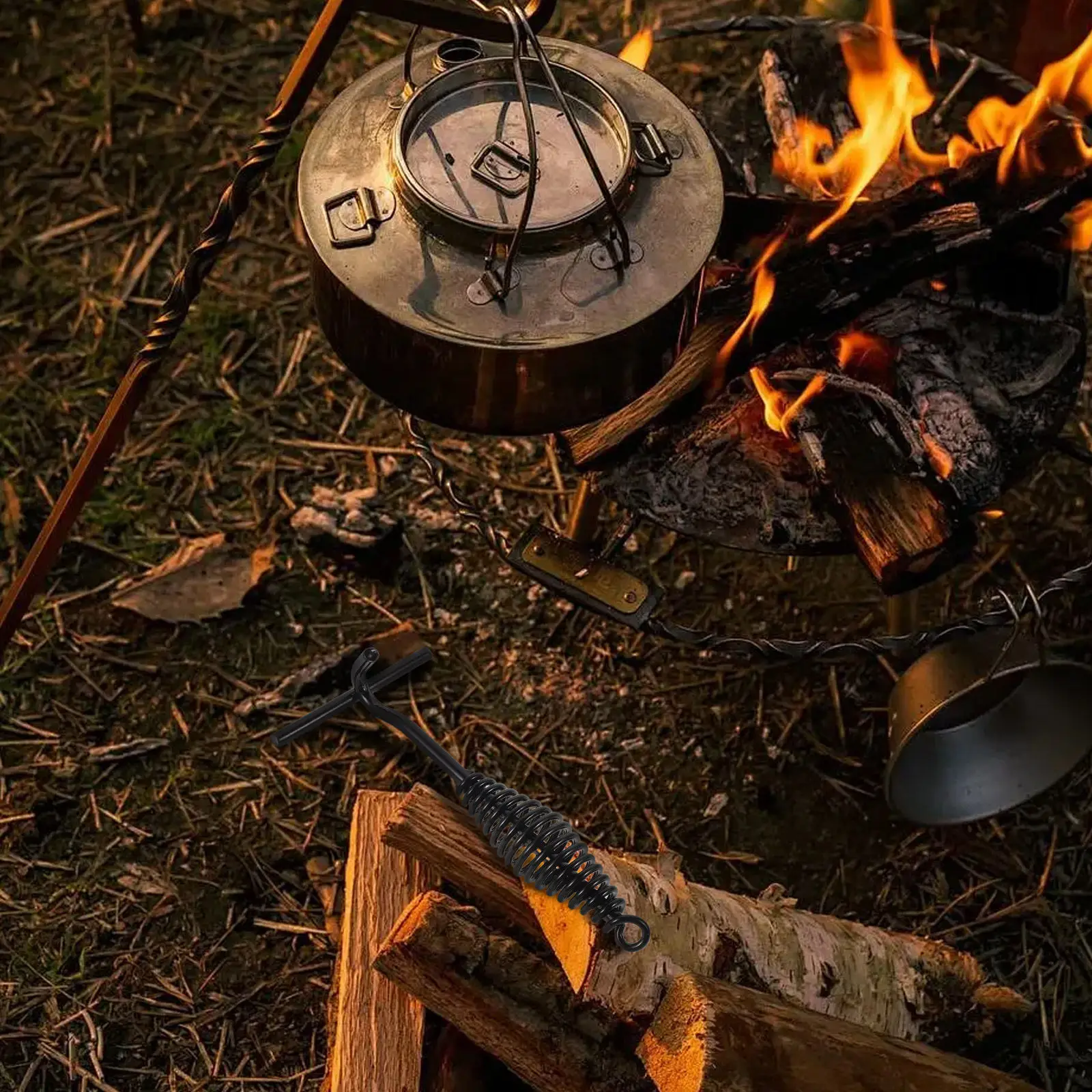 ダッチオーブン用蓋リフター スパイラルベイルハンドル 20c - Camping Cooking Dutch Oven のレビューと価格
