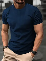 Summer Men's Ice Silk Elastic Polo Shirt, Luxury Business T-shirt Breathable Short Sleeves High QualityTrendy Top