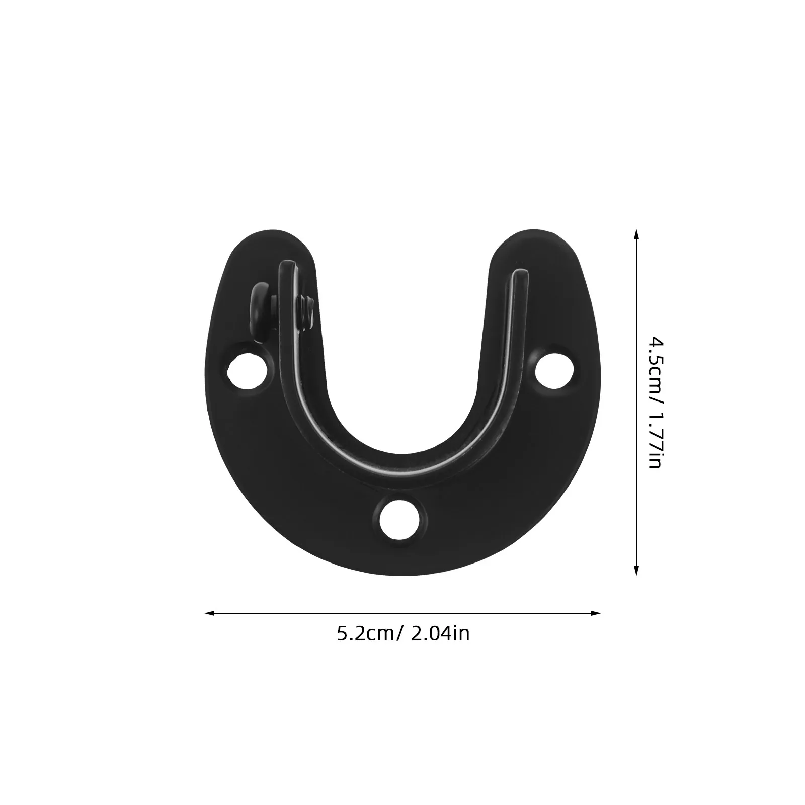 Black Stainless Steel Closet Rod Flange Seat Open Type Round Tube Holder for Bathroom Shower Curtain Rods Rv Wardrobe Clothing
