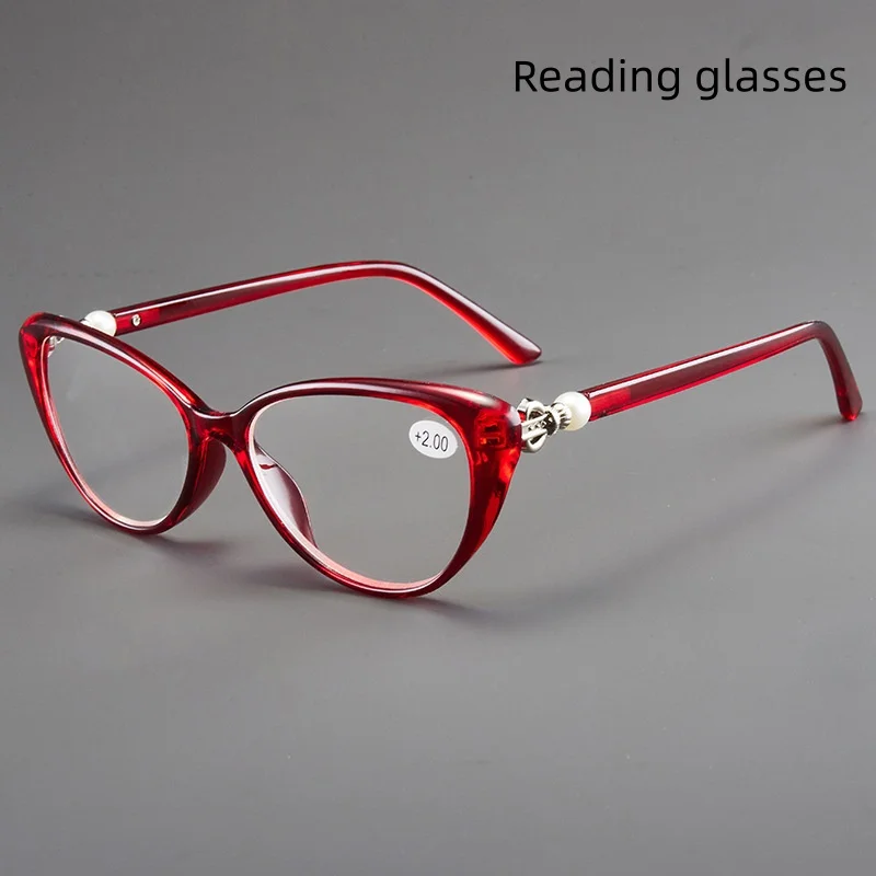Fashionable Cat-Eye Reading Glasses for Middle-Aged and Elderly Women to Read Books and Newspapers