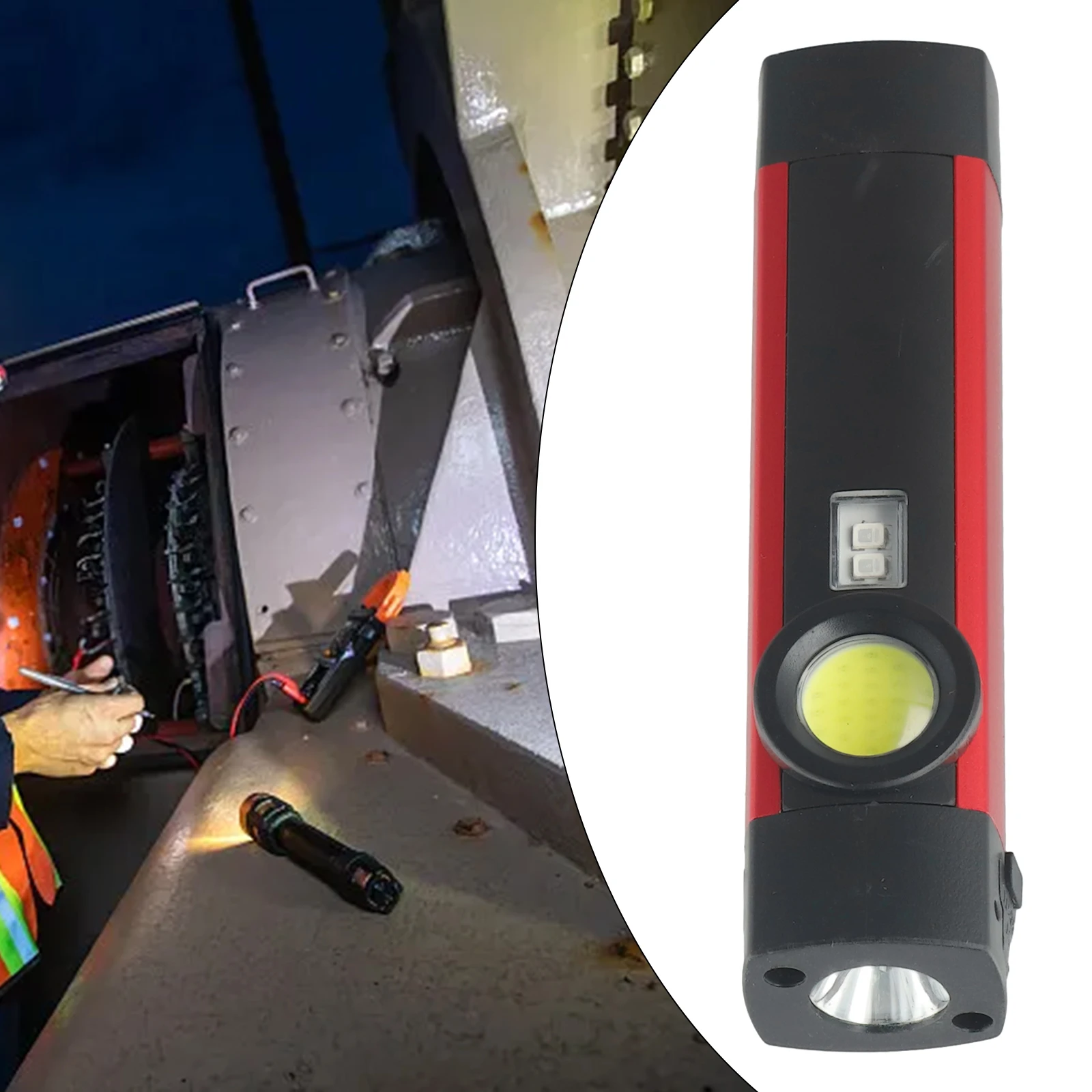 Portable and Green Work Light Aluminum plastic LED Torch with 4 Level Lighting USB Rechargeable Inspection Lamp