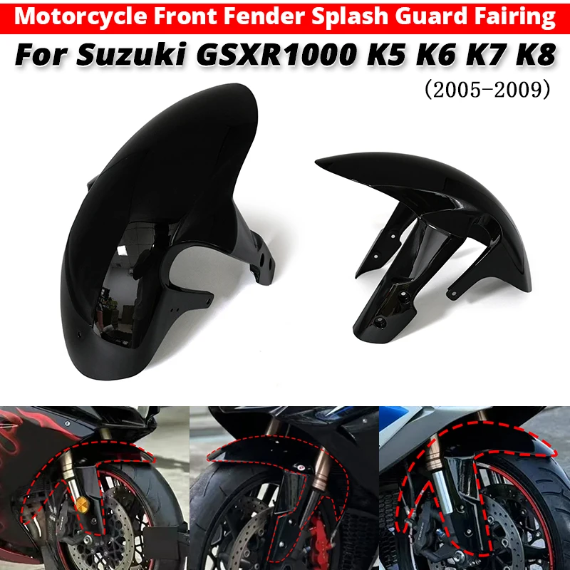 For Suzuki GSXR600 GSXR750 K6 K7 K8 Motorcycle Front Fender Splash Guard Fairing Slip on SUZUKI GSXR-600 GSXR-700 GSXR