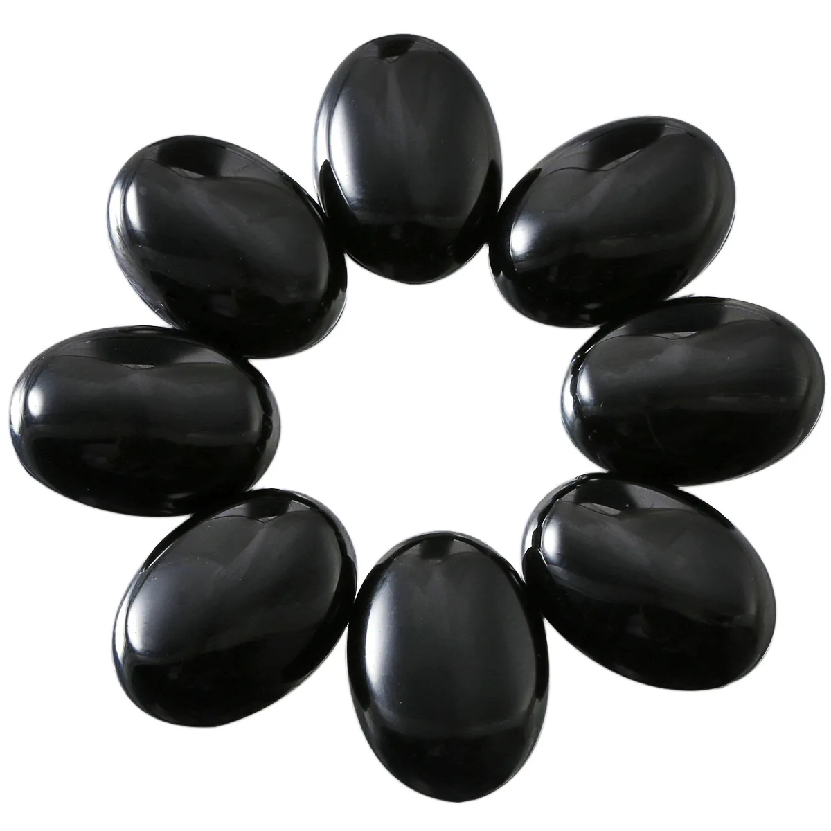 

Wholesale natural black onyx Oval CAB CABOCHON 30x40mm stone beads 6pcs/lot for Diy jewelry necklace making free shipping