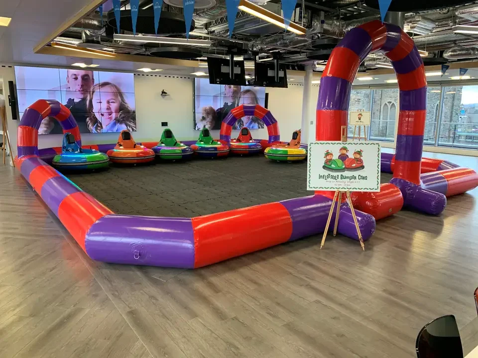 تخصيص البسيطة البلاستيكية سيارة سباق المسار داخلي في الهواء الطلق التجارية الاطفال سيارة ممتصة للصدمات نفخ محيط سيارة ممتصة للصدمات سباق المسار #6