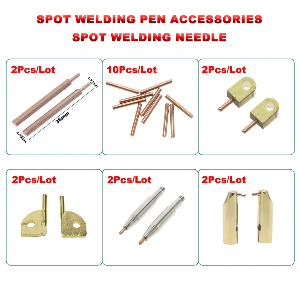 SUNKKO 18650 Spot Welding Pen Accessories 73B 70BN 71A 71B 70A 75A 70BN-2 Spot Welding Pen Spot Welding Needle For 801B 801H