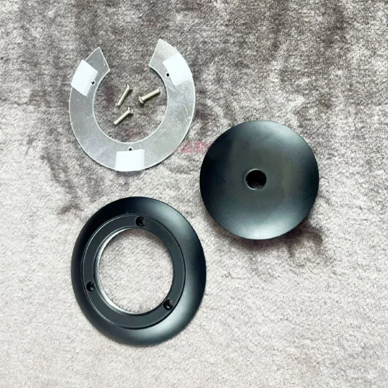 Cubierta de arco con tapa de aluminio blanco y negro para sujetar pantalla de globo de cristal, platillo volador, accesorios de iluminación para lámpara de araña DIY