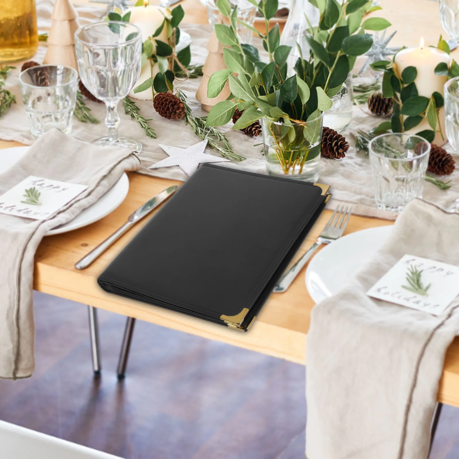 

Transparent PVC Menu Holder for Restaurant Hotel Bar Menu Book Cover Folder Recipe Card Protector Kitchen