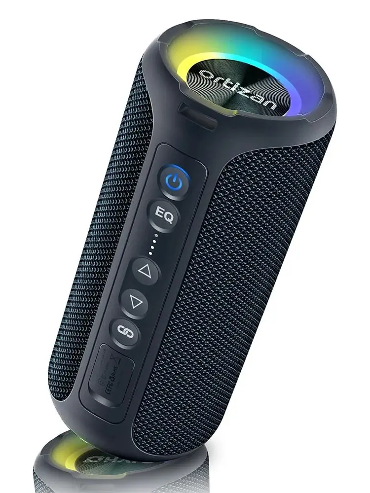 Ortizan Bluetooth-Lautsprecher, 40 W, tragbarer TWS-Lautsprecher mit Stereo-Sound-Bass, Bluetooth 5.3, kabellos, USB Typ C, für den Außenbereich, 6600 mAh