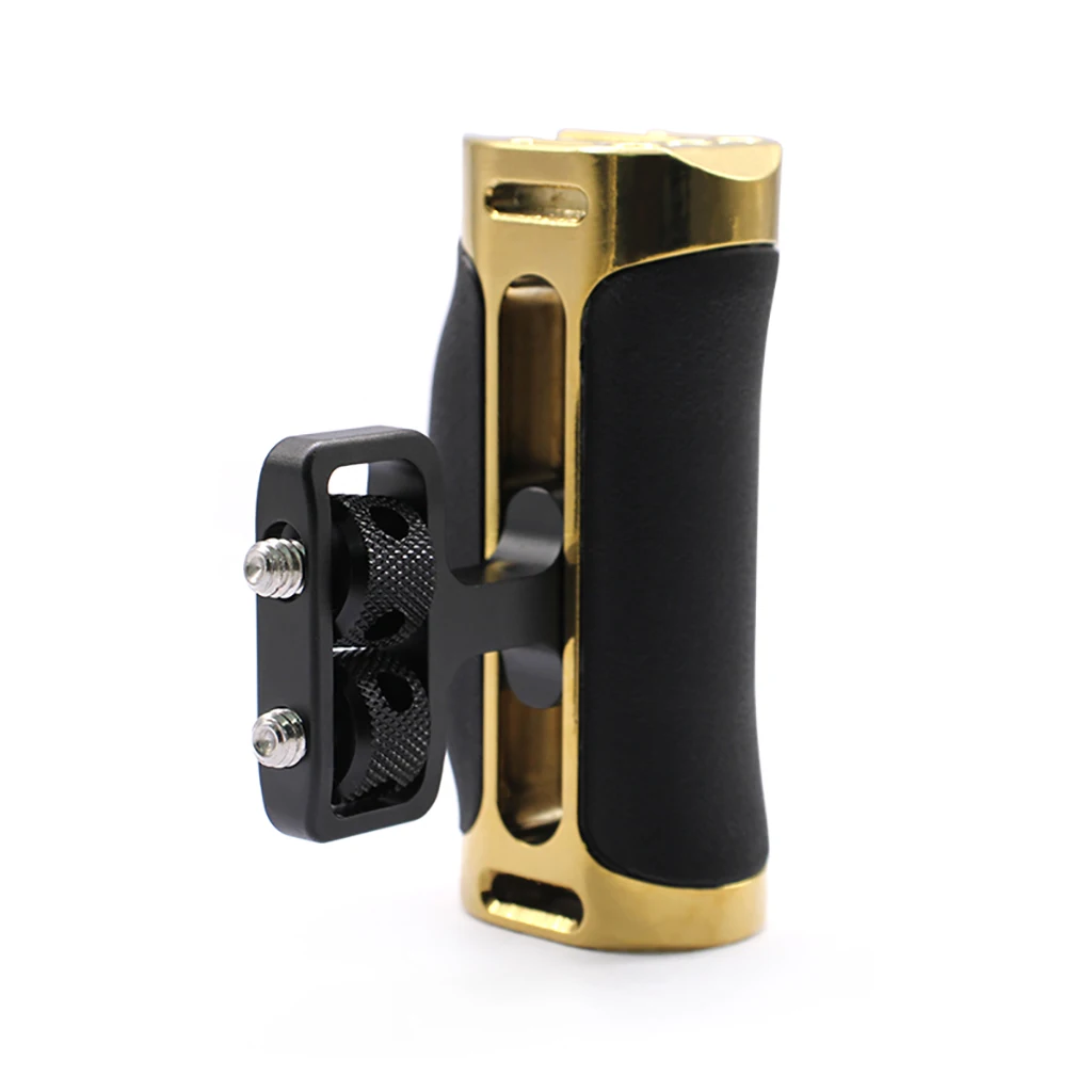 مقبض جانبي لـ 1/4 "-20 برغي خفيف الوزن قفص كاميرا محمول قبضة اليد لكاميرا سوني كانون نيكون DSLR مع حامل الحذاء البارد