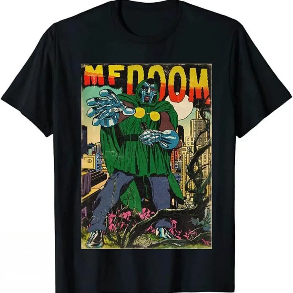 MF DOOM Madvillain The Masked Man Fantasy T-shirts Graphic Tshirt Tops Male Loose Hip Hop T Shirt Men Women Cotton T-shirts