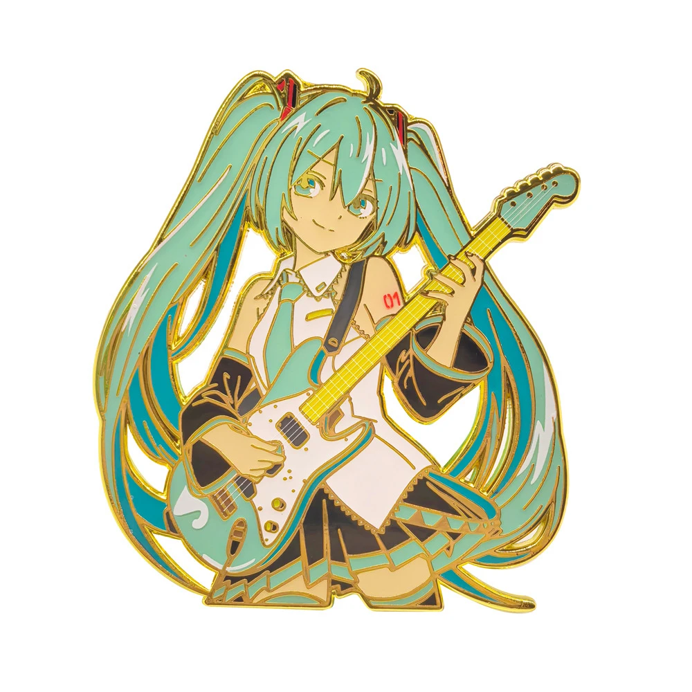 Beautiful Girl Enamel Pins Quadratic Element Virtual Goji Brooch Clothing Backpack Lapel Badges Fashion Accessories For Friends