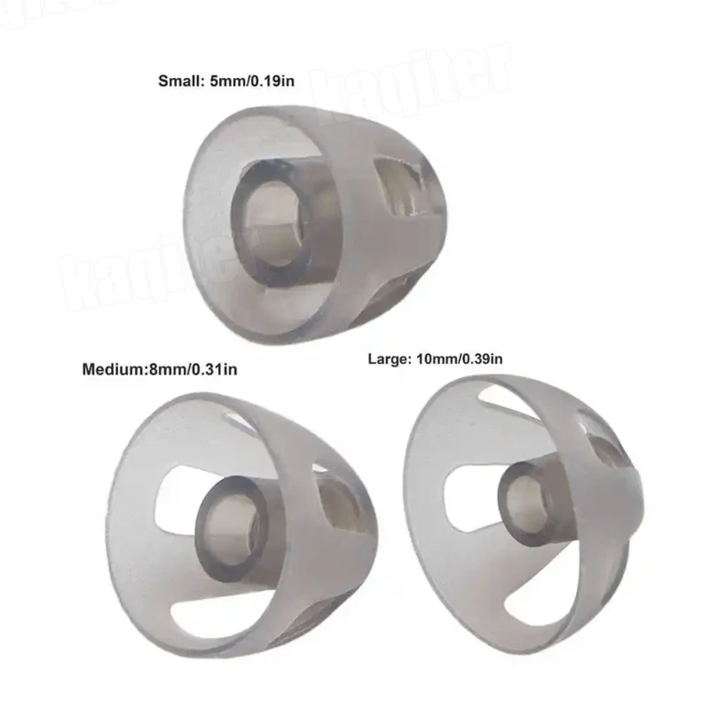 10pcs/pack Hearing Aids Open Domes Deaf Aid Replacements Open Domes Black for Hearing Impairments Ear Plugs Silica Gel