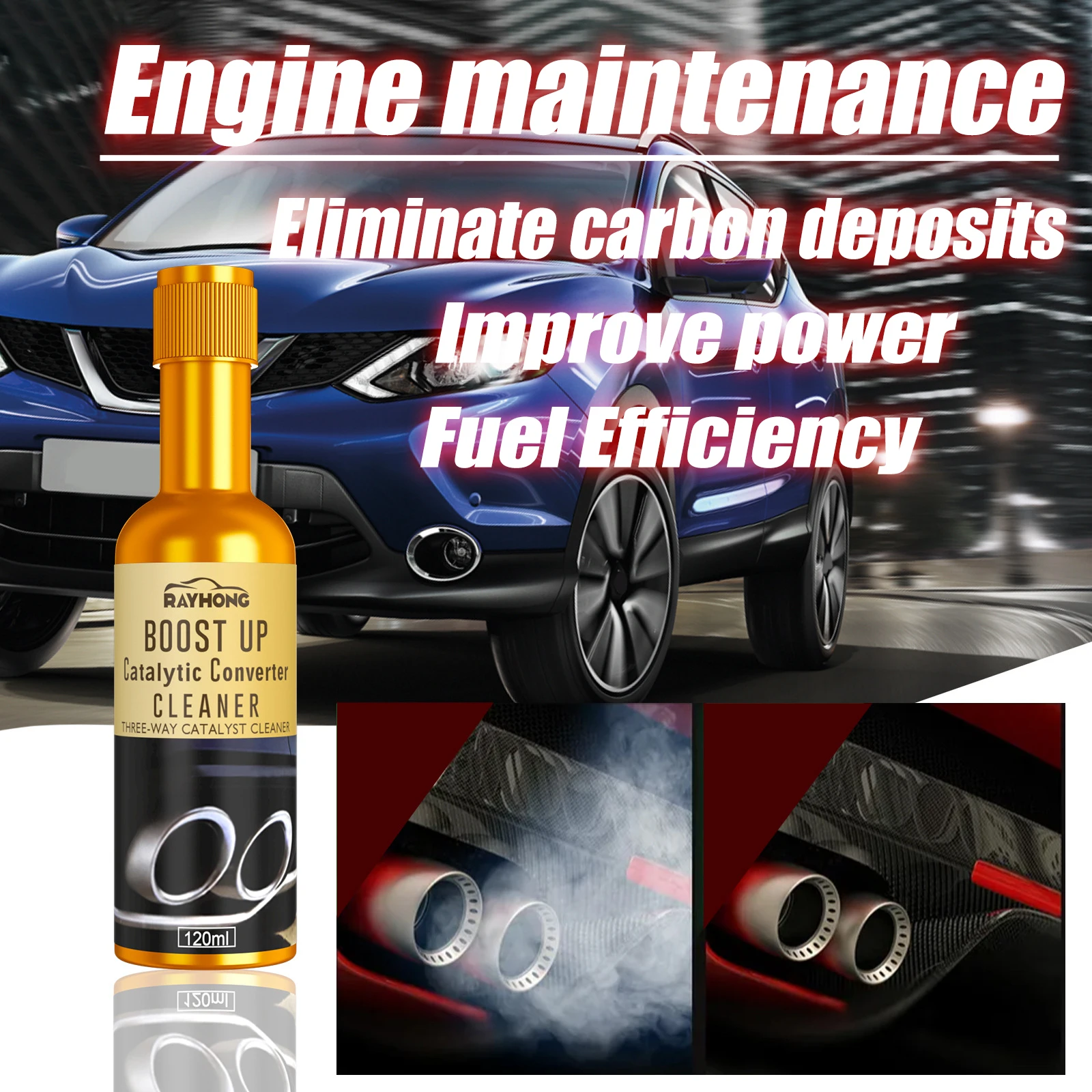 Three Way Catalytic Cleaner Automotive Cleaner Engine Internal Non Dismantling Exhaust Catalytic Removal Of Carbon Deposits