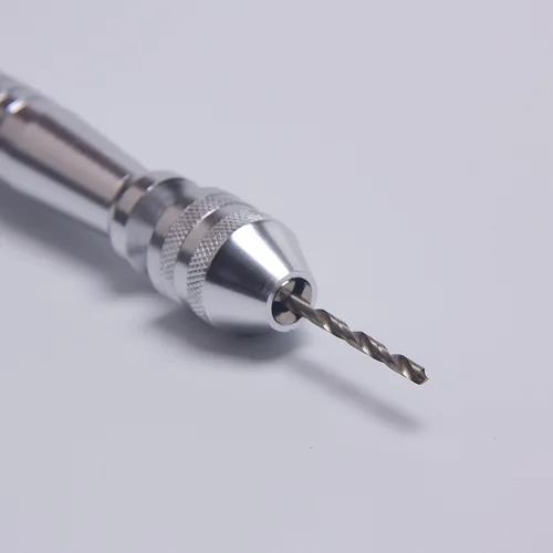 Imagen 2 del producto Kit de herramientas de joyería de taladro de mano para reparación de relojes, tornillo de Banco de pasador para moldes de fundición de resina, taladro de mano de acero con 10 brocas y soporte fijo