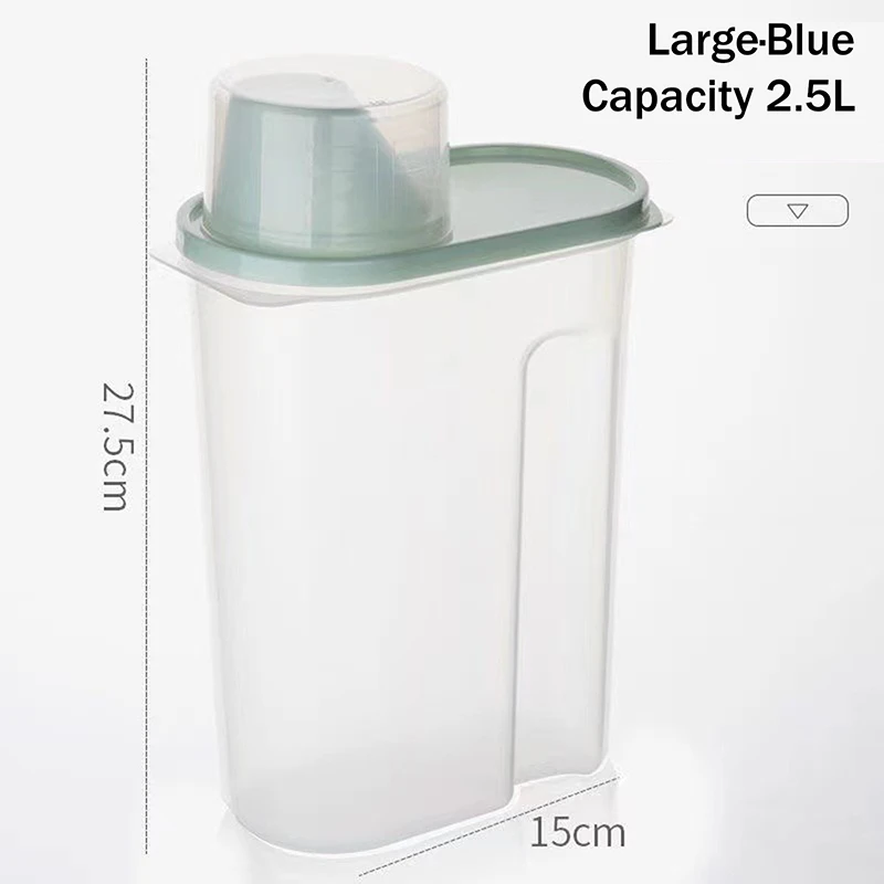 

Dry Goods Airtight Container Rice Bucket Grain Storage Container With Measuring Cup Food Storage Box