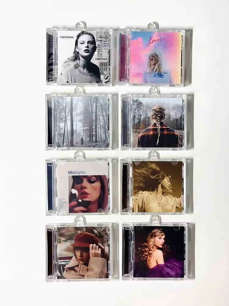 

US Pop Speak Now Album Reputation MINI Music CD NFC Keychain Play Song Midnights Keyring Cosplay Necklace DIY Lover Pendant Gift