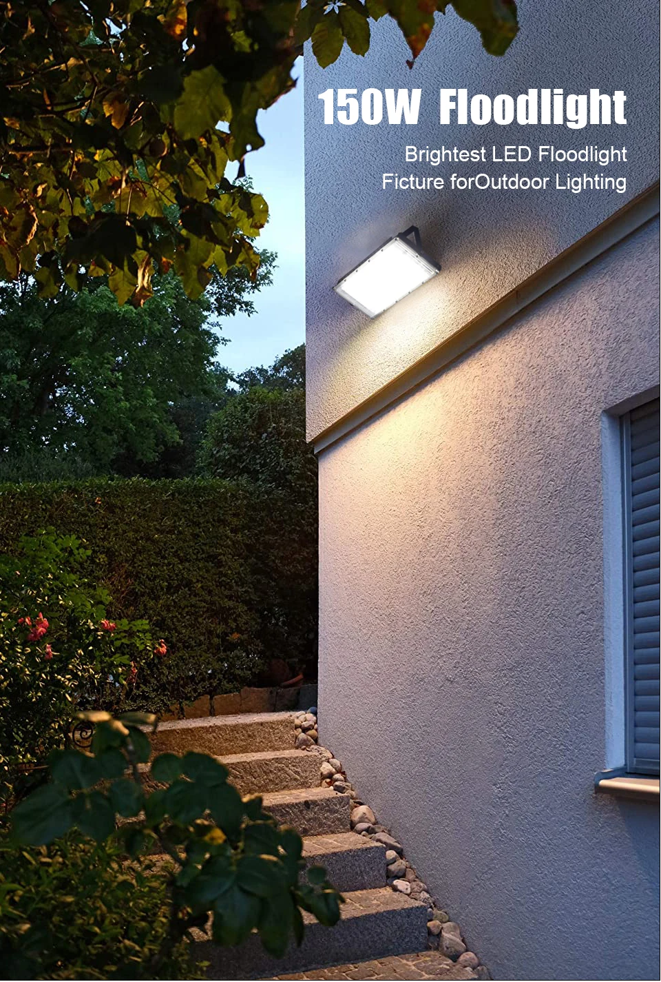 50W 100W 150W Led Flutlicht IP65 Wasserdicht AC 220V Outdoor Flutlicht Scheinwerfer LED Reflektor straße Lampe Wand Flut Lichter – Detail 1