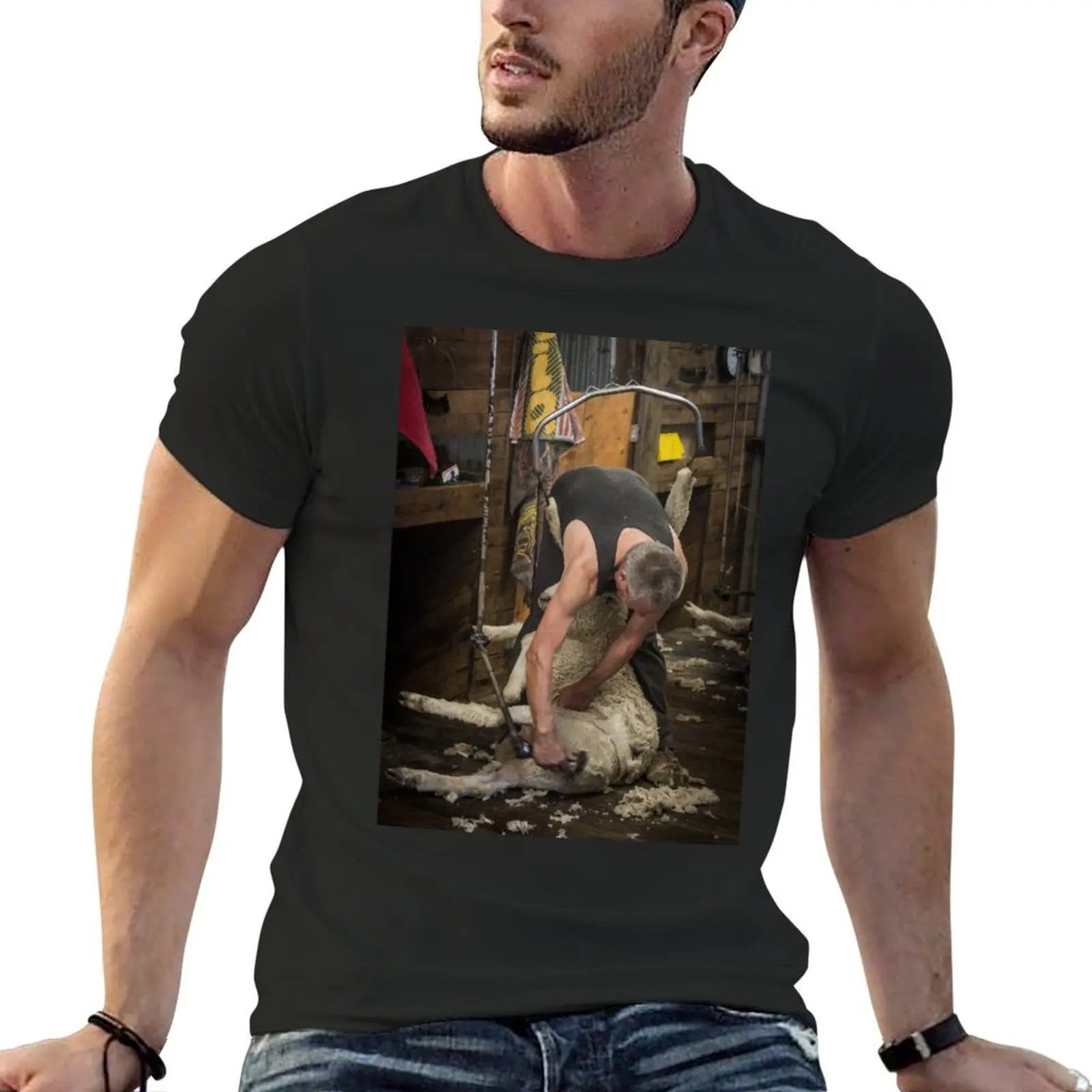 Shearing T-Shirt Aesthetic clothing quick-drying cheap stuff t shirts for men cotton