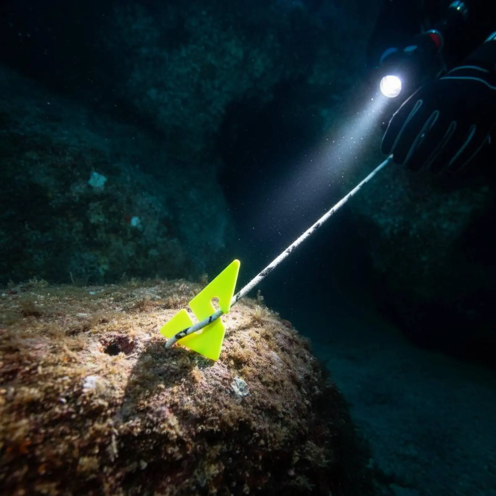 Picture 7: Cave Diving Line Pointer Long-Lasting ABS Plastic Technical Diving Disc Marker Directional Line Marker High Visibility
