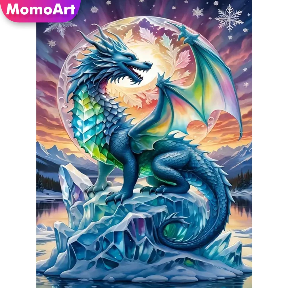 MomoArt Neue Ankunft Diamant Stickerei Dinosaurier Bild Strass Malerei Drachen Tier 5D DIY Mosaik Kind Hobby