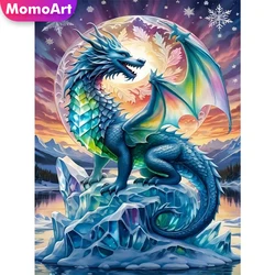MomoArt New Arrival Diamond Embroidery Dinosaur Picture Rhinestones Painting Dragon Animal 5D DIY Mosaic Child Hobby