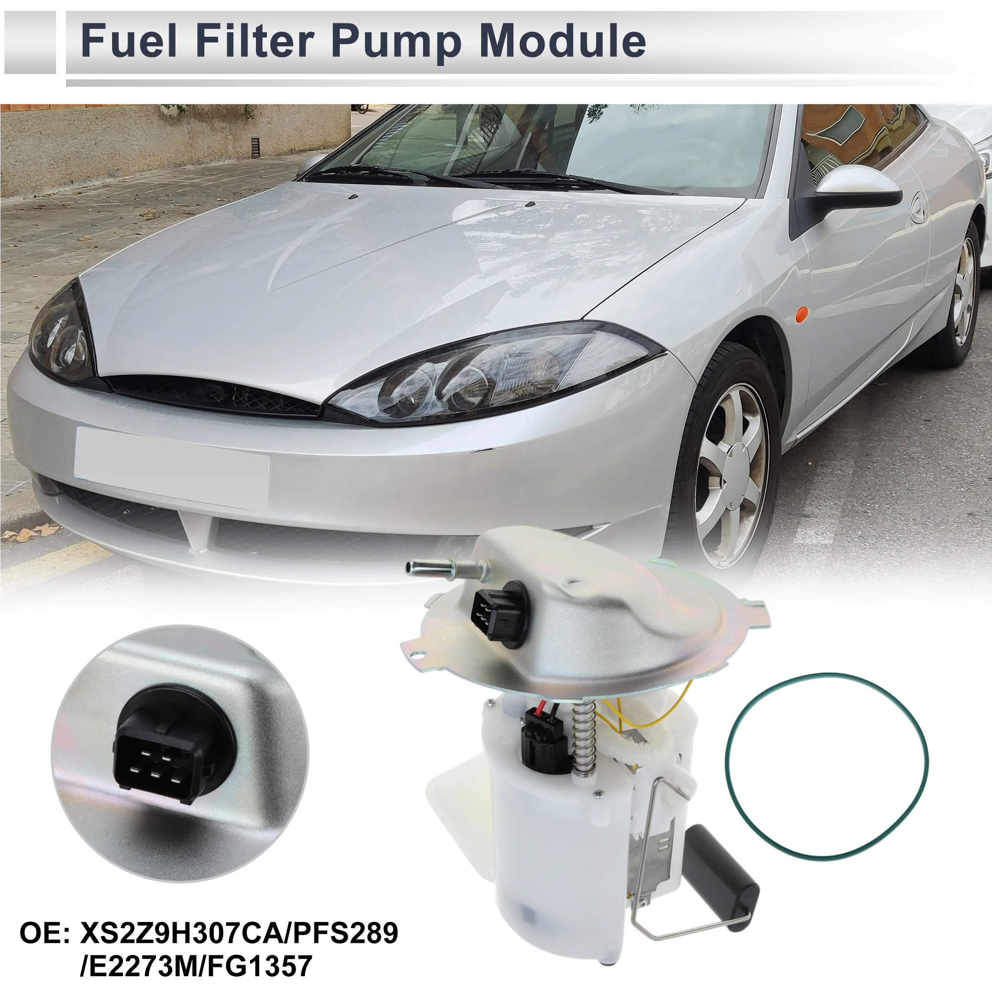 

X Autohaux Electric Fuel Pump Assembly for Ford Contour for Mercury Cougar Mystique 1999-2000 2.0L w/Sending Unit XS2Z-9H307CA