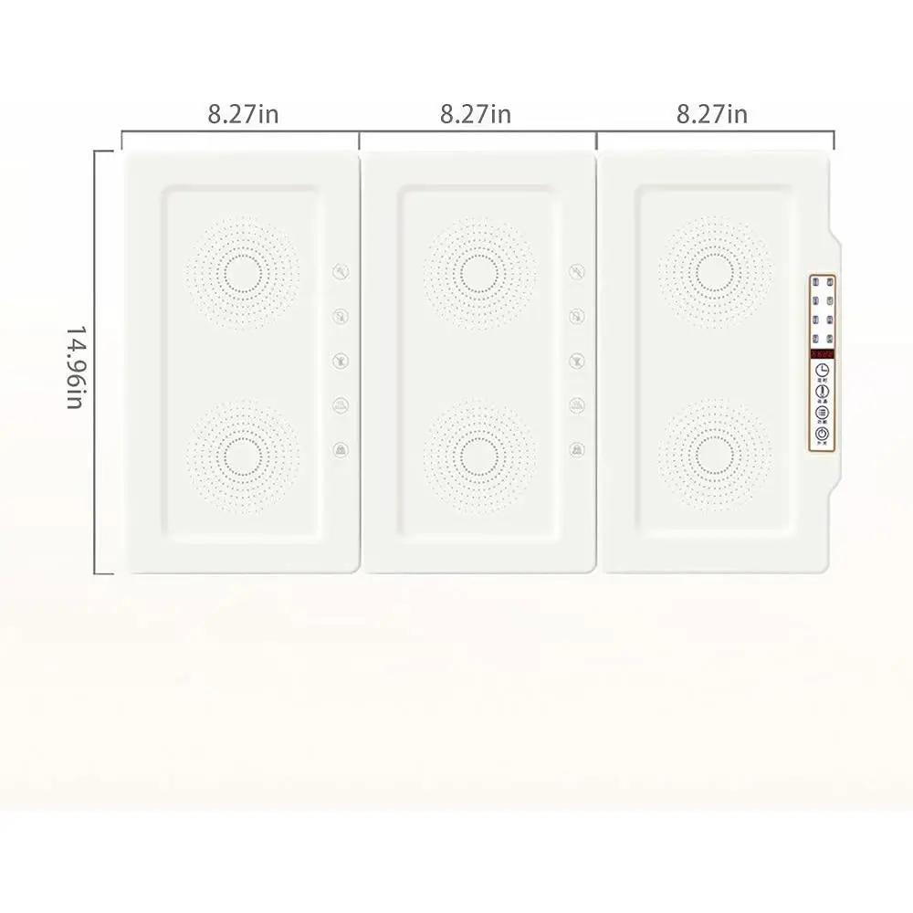 Electric Hot Plate Food Warming Mat Portable Metal Heating Tray Adjustable Temperature Foldable Splicing Design Kitchen Buffet