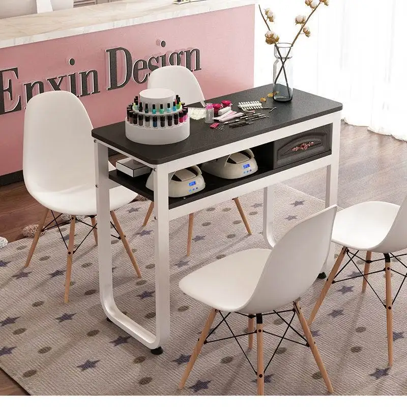 Women Beauty Manicure Table Manicurist Living Room Manicure Table Simple Reception Counter Mesa Manicura Salon Furnitur YN50MT