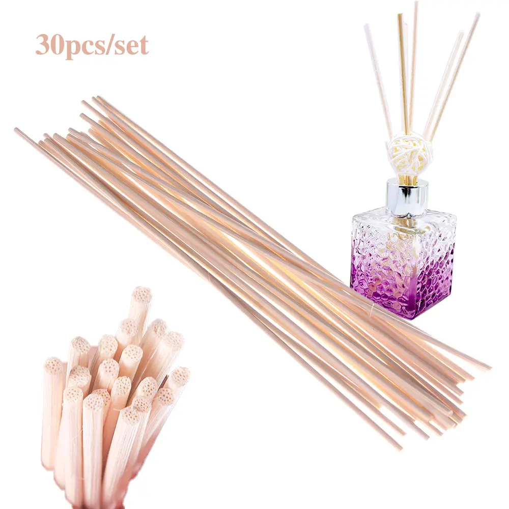 30Pcs Natuurlijke Rotan Plant Fiber Sticks Aromatherapie Essentiële Olie Vluchtige Staaf Thuis Slaapkamer Decoratie Geur Diffuser