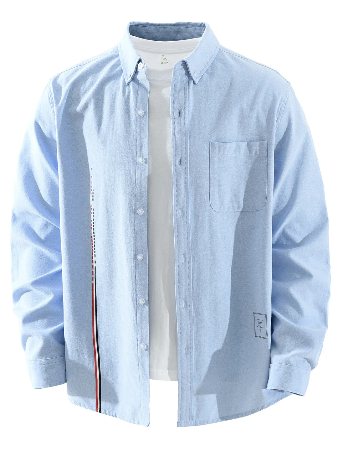 

Ox Cloth Long Sve Casual irt Men's Loose Fit Turn-down Collar Regular Thin Spring Summer Autumn Cotton Blend