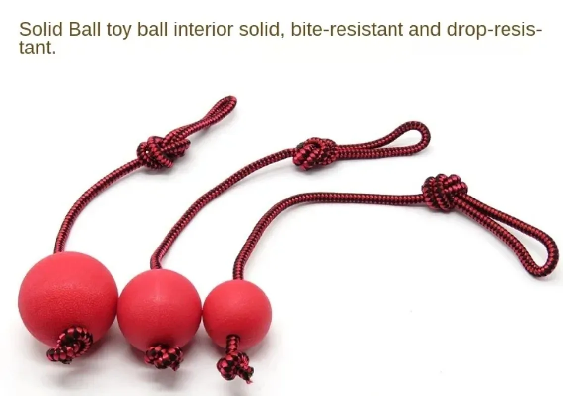 Dog Toys for Large Dogs Toy Rubber Molar Teeth Bite Train Solid Bite-resistant Elastic Non-toxic Odorless Pet Ball Toy