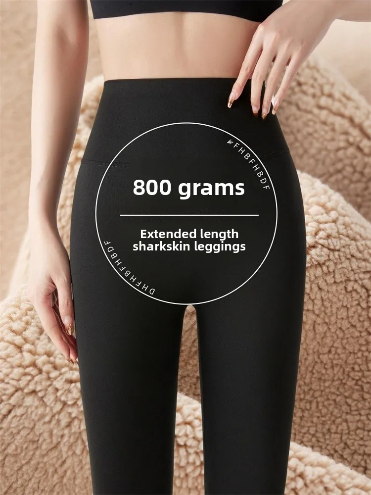

Trendy Fce Lined Thi ark Pants Women's Winter Cotton Trousers High Waist Extended Yoga Pants for Casual Wear