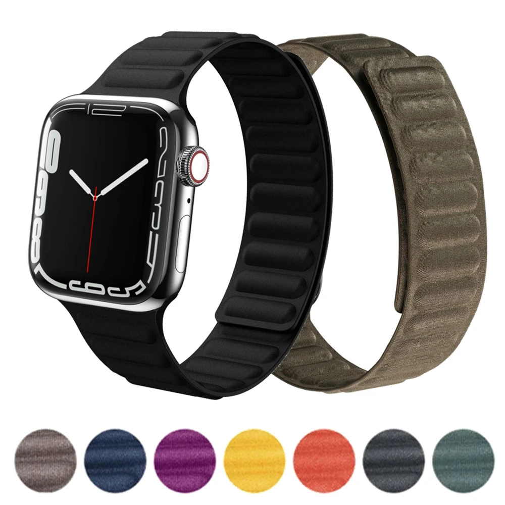 New FineWoven strap For Apple Watch Ultra Band 49mm 45mm 40mm 41mm 42mm 38 44 mm Original Magnetic Loop Bracelet IWatch 6 7 8 SE