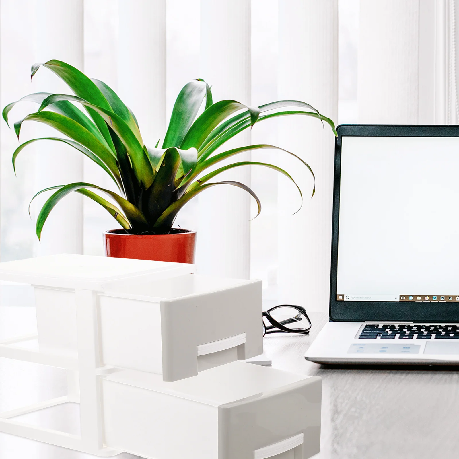 

Desktop Storage Box Two-Layer Drawer Dust-Proof Moisture-Proof Home Office Organizer Sundries Jewelry