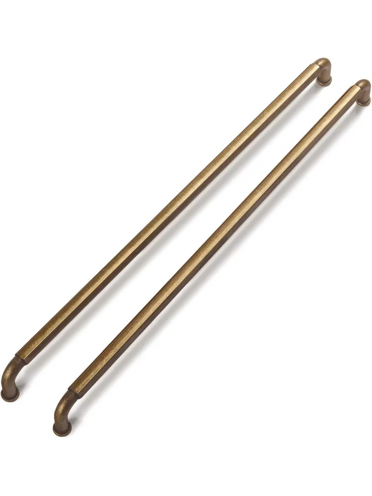 6 Pack 12-3/5 Inch （320mm） Hole Center Cabinet Pulls Antique Brass Zinc Alloy Kitchen Drawer Pulls Drawer Handles