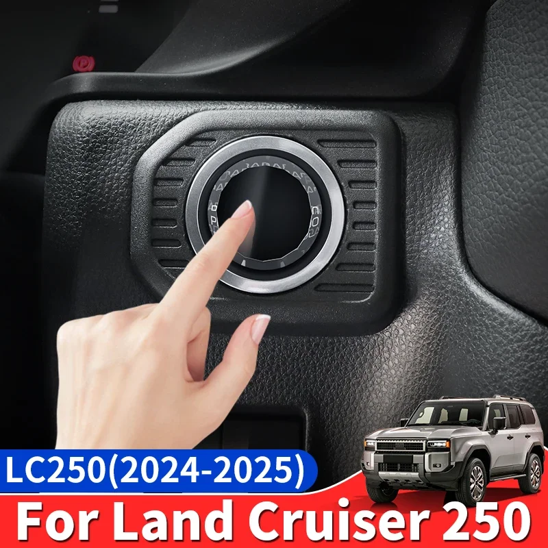 For Land Cruiser Prado LC 250 2024-2025 One-Key Start Ring First Edition 1958, J250 interio upgrade Decoration Accessories Tools
