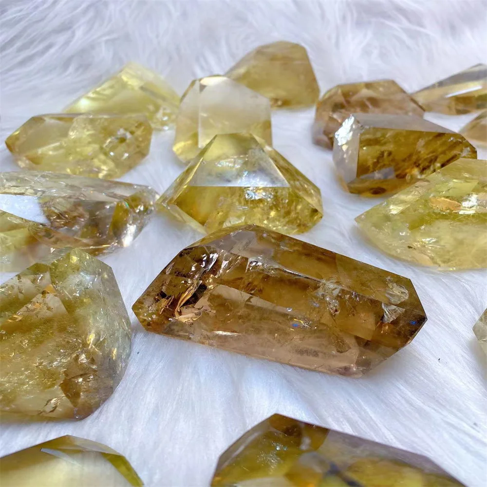 High Quality Natural Crystal Rainbow Citrine Freeform Stone Spiritual Quartz Mineral Healing Gemstones Gift