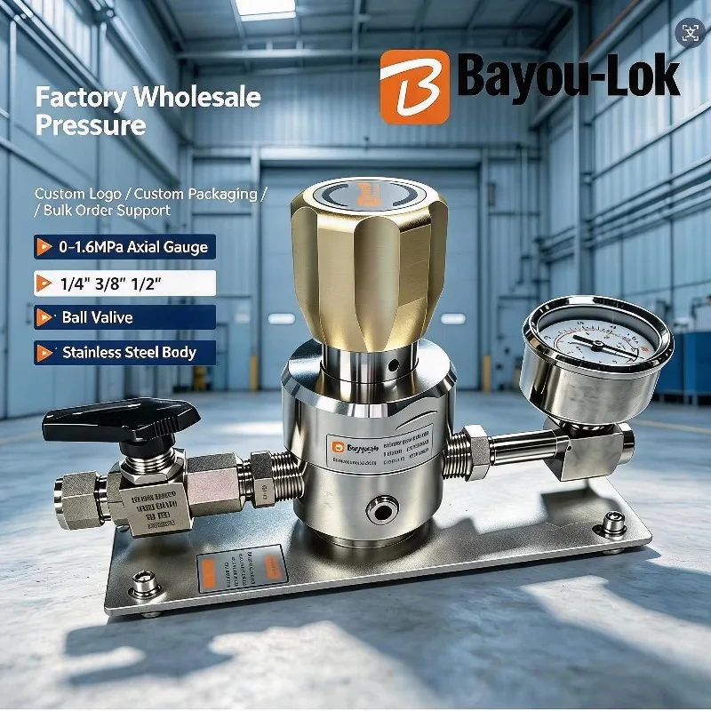 316L Stainless Steel Secondary Gas Pressure Reducer 2.5MPa Precision Regulator Panel For Lab Pipeline