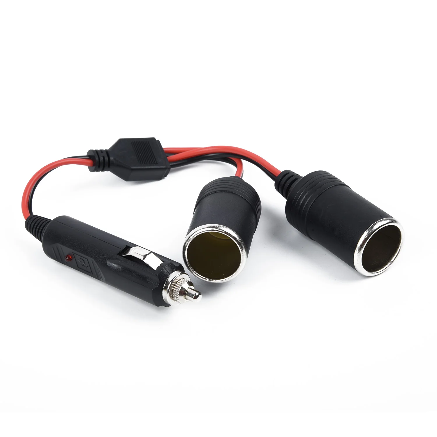 مقبس مزدوج محول السيارة شاحن الفاصل المزدوج الطاقة 2 طريقة 120 واط 12 24 فولت 10A مع مؤشر LED لاستخدام الجهاز المريح