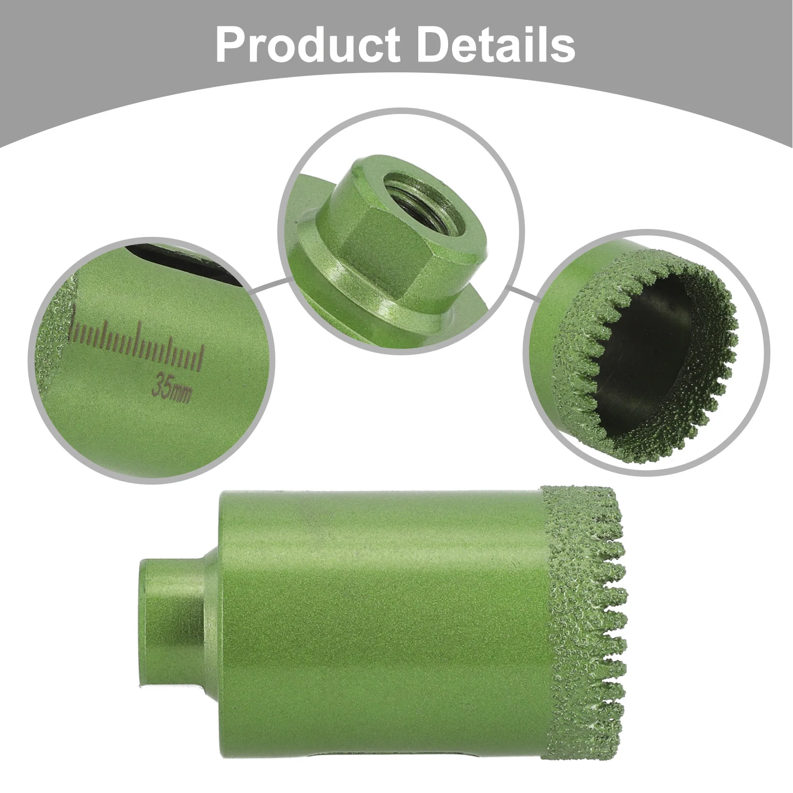 1pc 20-60mm Gezahnt Trocken Bohren Loch Opener M10 Bohrer Löten Opener Für Marmor Beton Fliesen glas