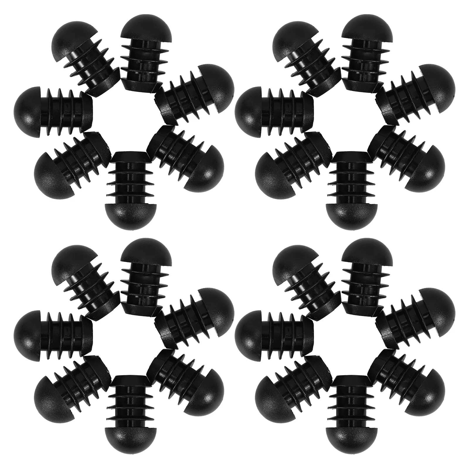 

50pcs Round Head Plug Ball End Cap Chair Table Leg Furniture Tubing Insert Wear Resistant Floor Protection Glide Plastic Hole